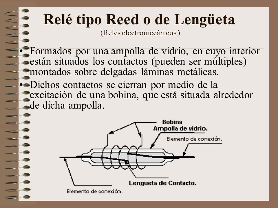 Relé tipo Reed o de Lengüeta (Relés electromecánicos )