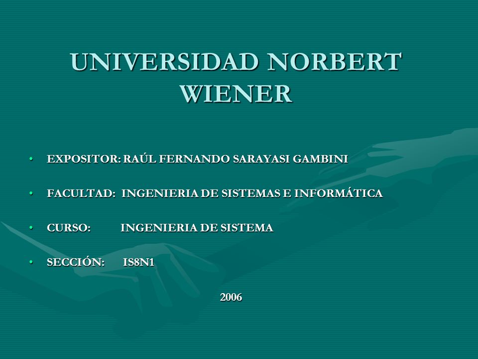 UNIVERSIDAD NORBERT WIENER