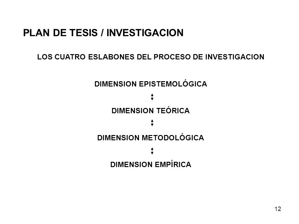 PLAN DE TESIS / INVESTIGACION