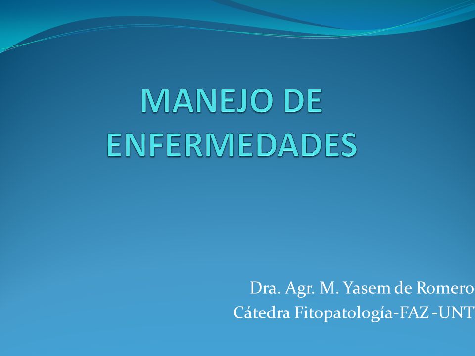 MANEJO DE ENFERMEDADES
