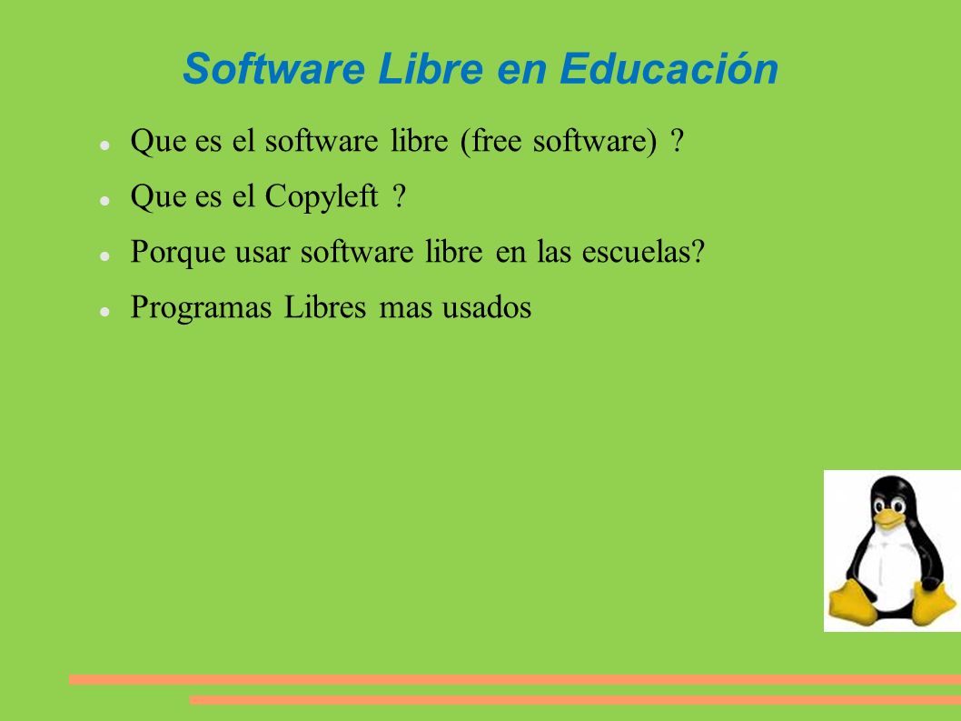Software Libre en Educación