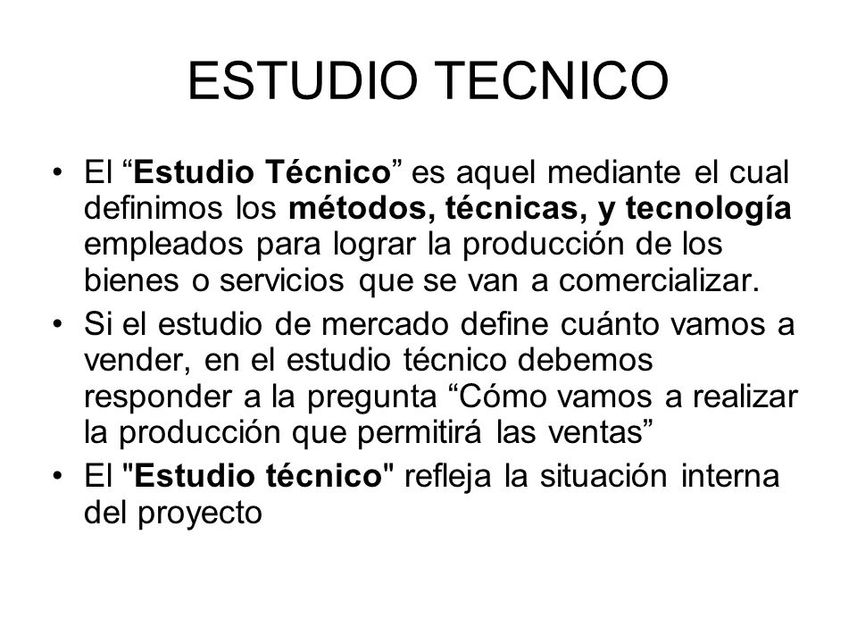 ESTUDIO TECNICO