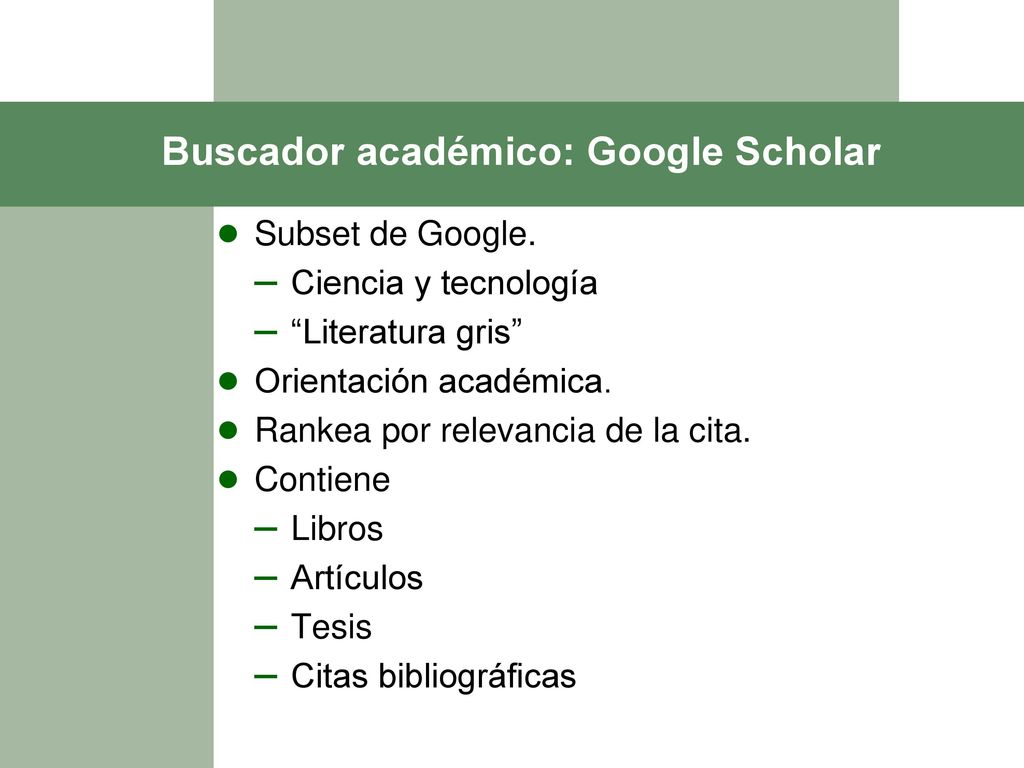 Buscador académico: Google Scholar