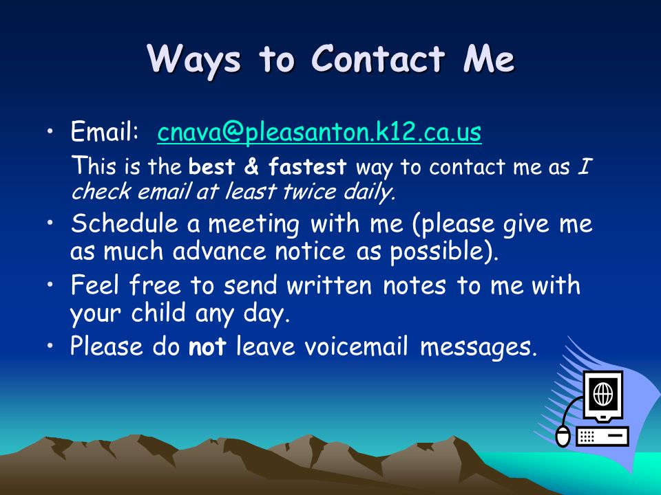Ways to Contact Me   This is the best & fastest way to contact me as I check  at least twice daily.