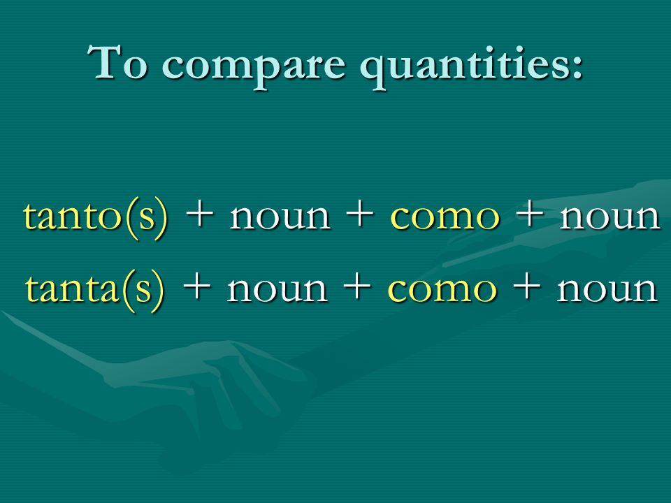 To compare quantities: