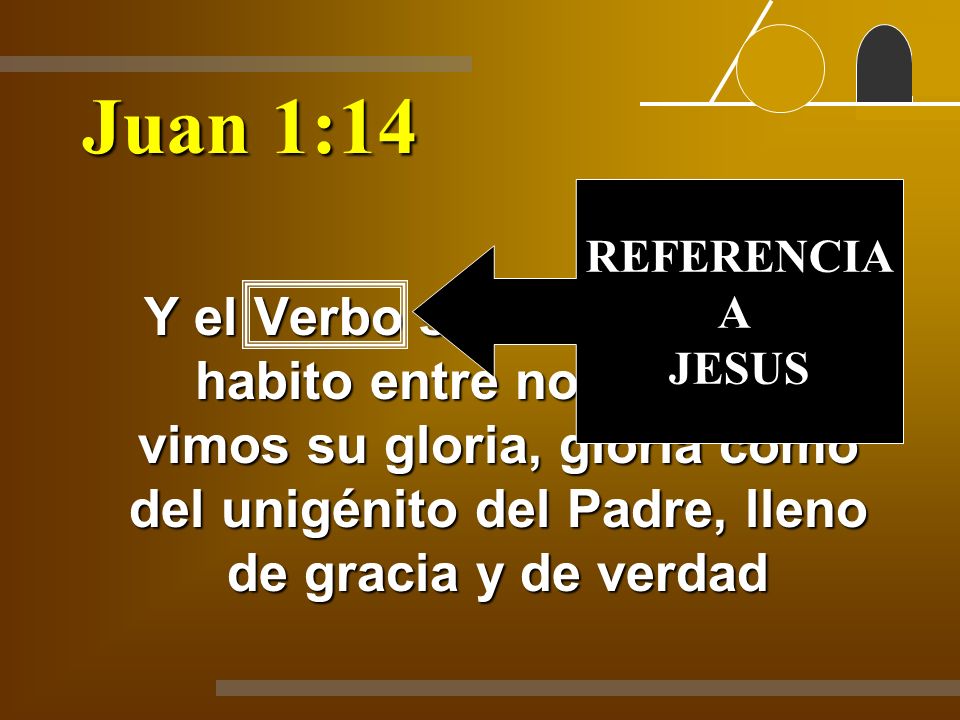 Juan 1:14 REFERENCIA. A. JESUS.