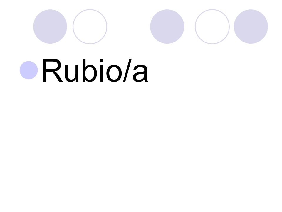 Rubio/a