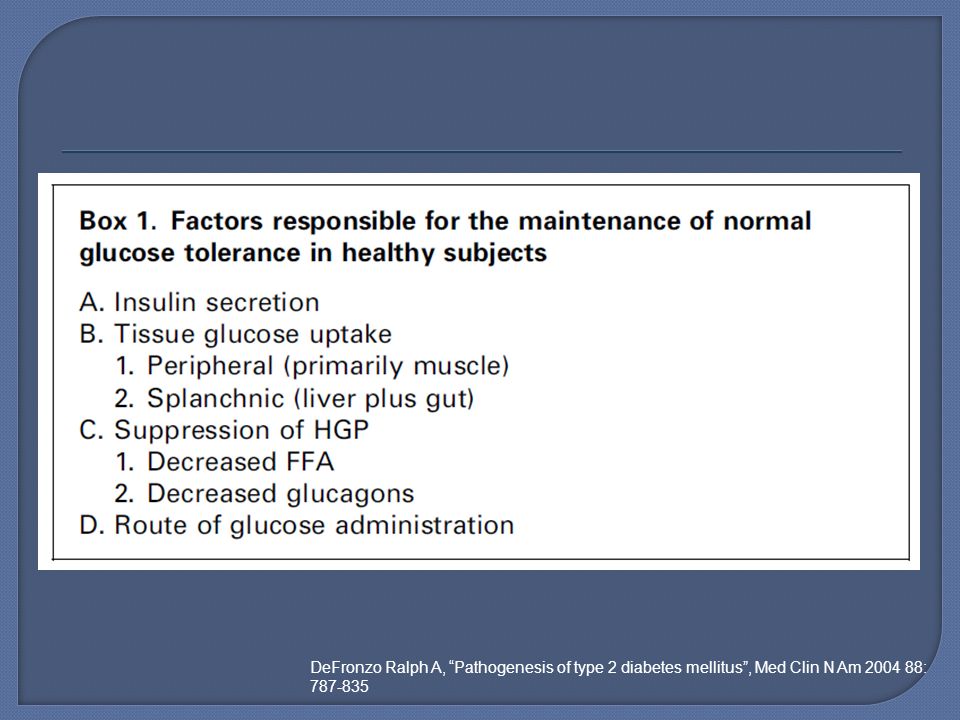 DeFronzo Ralph A, Pathogenesis of type 2 diabetes mellitus , Med Clin N Am :