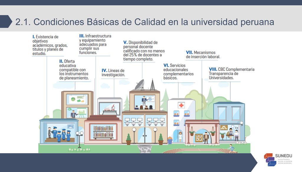 2.1. Condiciones Básicas de Calidad en la universidad peruana