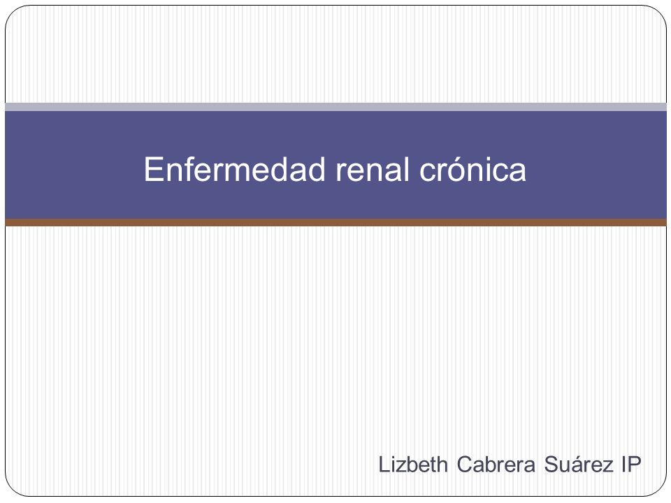 Enfermedad renal crónica