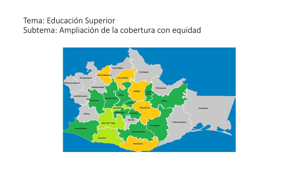 Tema: Educación Superior Subtema: Ampliación de la cobertura con equidad