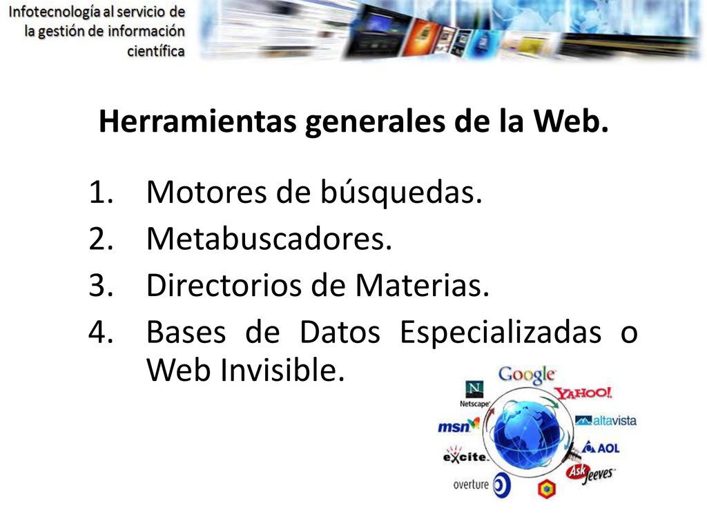 Herramientas generales de la Web.