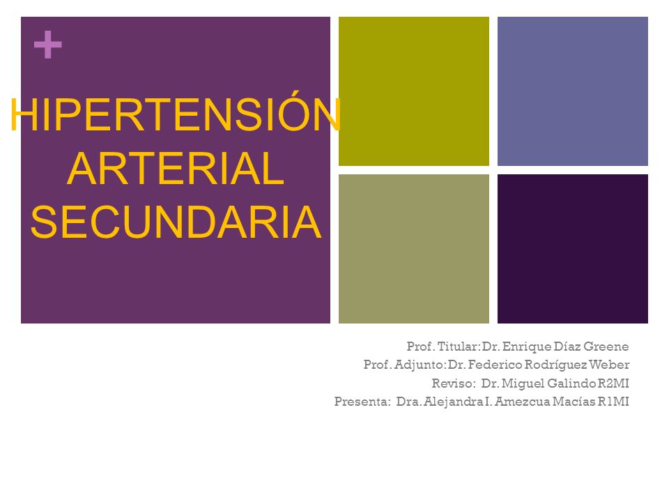 HIPERTENSIÓN ARTERIAL SECUNDARIA