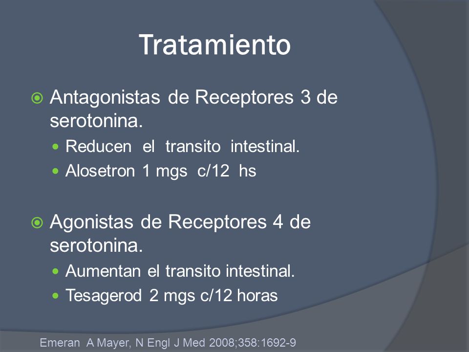 Tratamiento Antagonistas de Receptores 3 de serotonina.