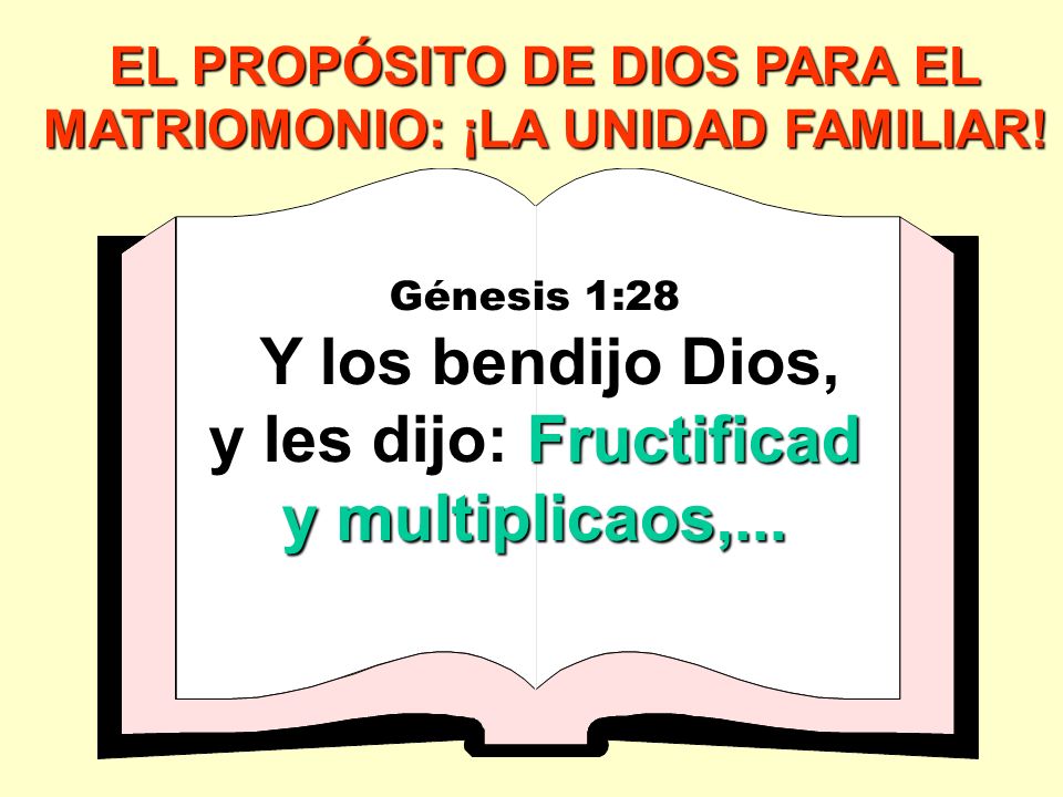 EL PROPÓSITO DE DIOS PARA EL MATRIOMONIO: ¡LA UNIDAD FAMILIAR!