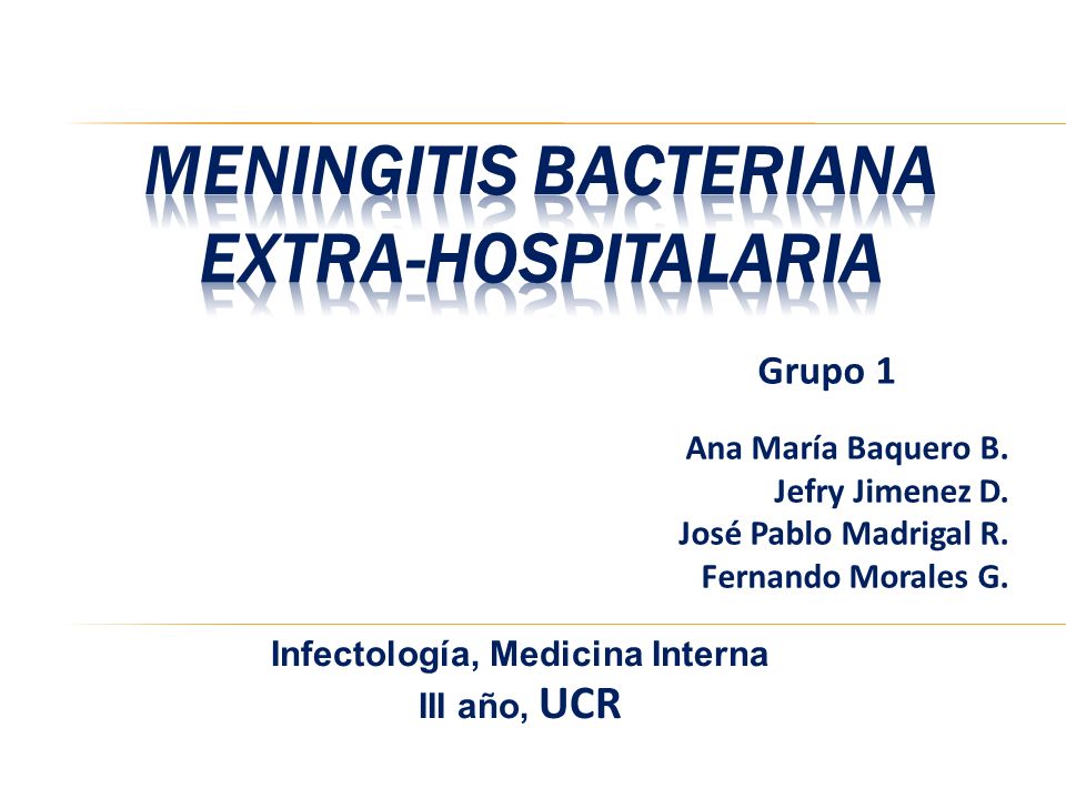Meningitis Bacteriana Extra-hospitalaria