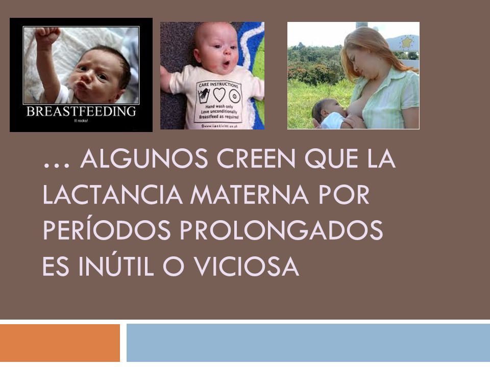 … algunos creen que la lactancia materna por períodos prolongados es inútil o viciosa