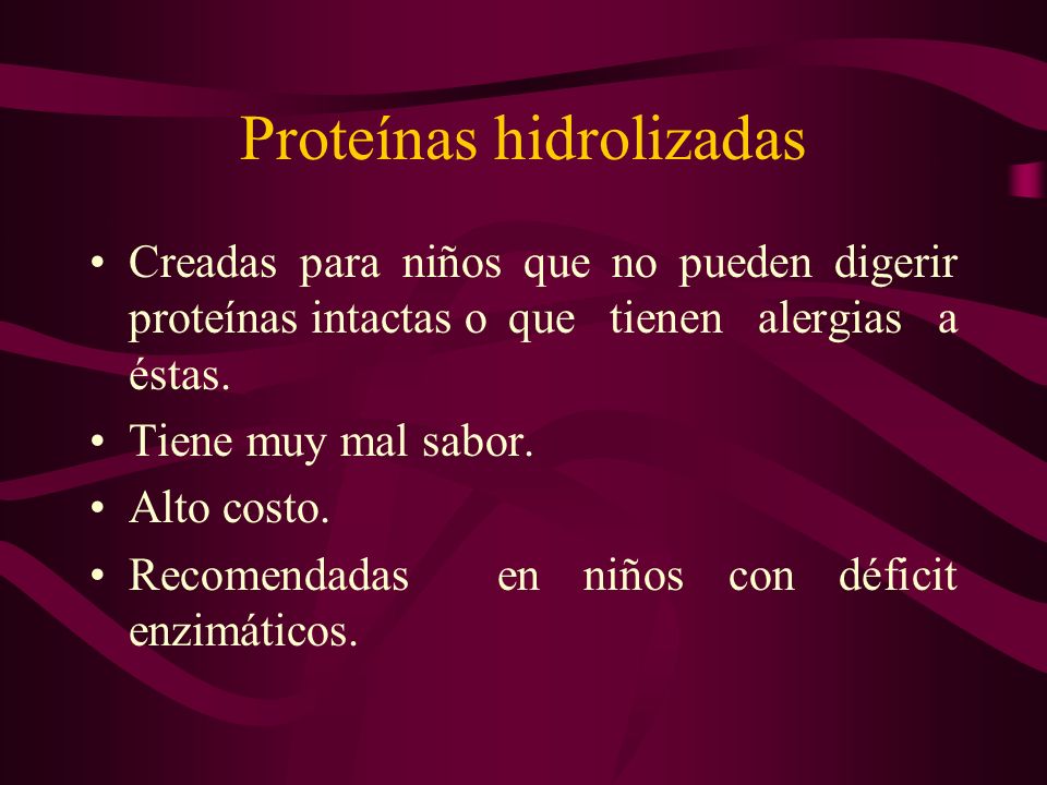 Proteínas hidrolizadas
