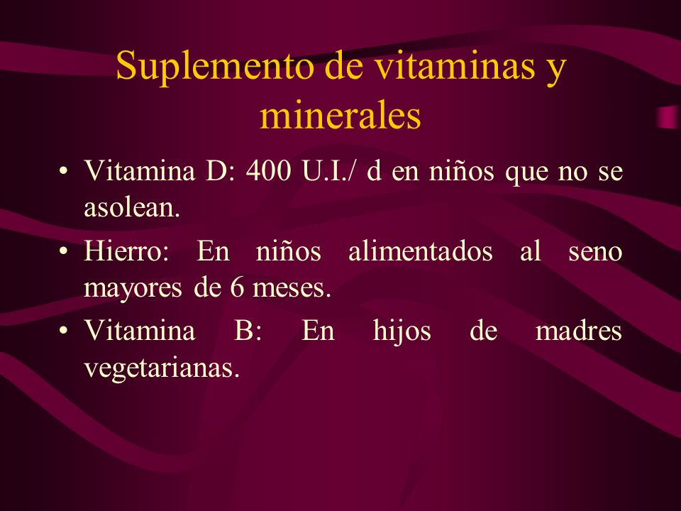 Suplemento de vitaminas y minerales