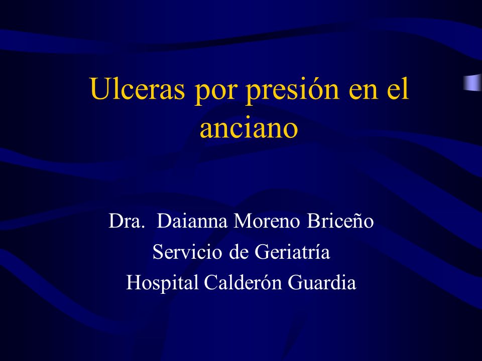 Ulceras por presión en el anciano