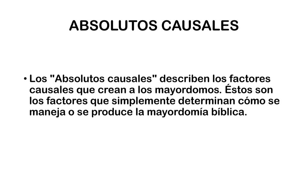 ABSOLUTOS CAUSALES