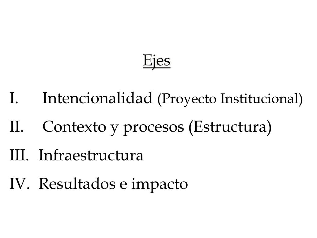 Intencionalidad (Proyecto Institucional)