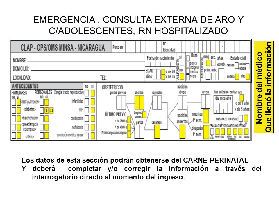 Que llenó la información