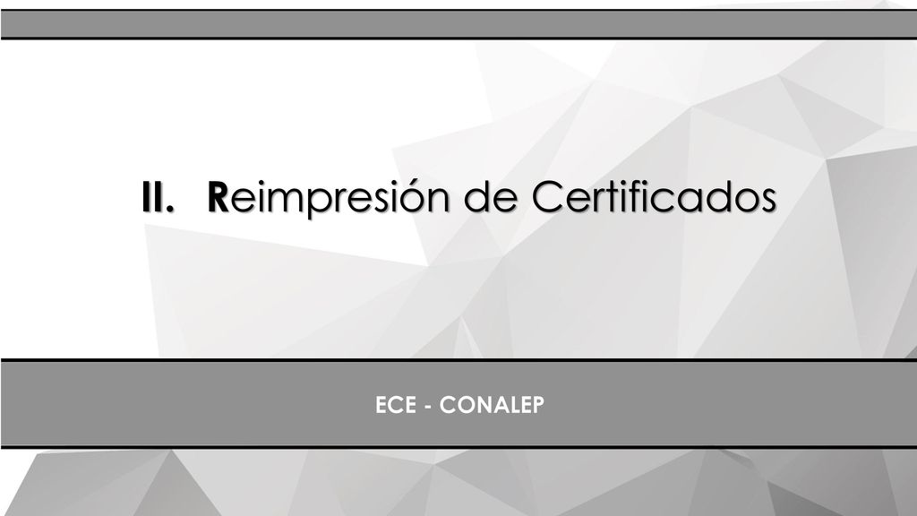 Reimpresión de Certificados