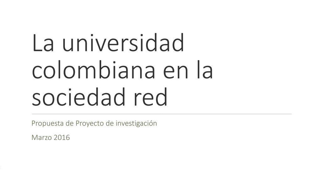 La universidad colombiana en la sociedad red