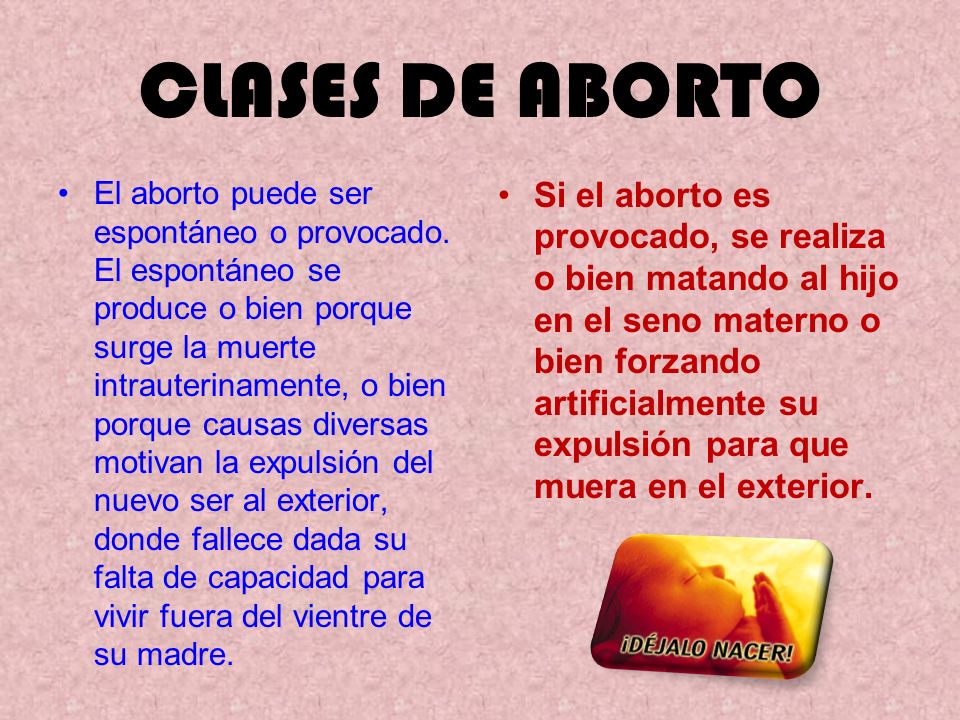 CLASES DE ABORTO