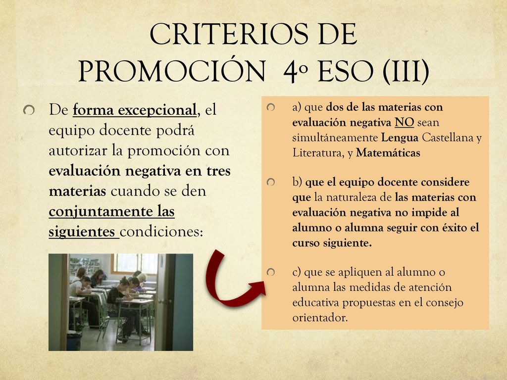 CRITERIOS DE PROMOCIÓN 4º ESO (III)