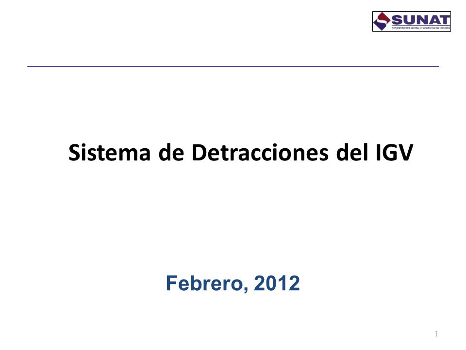 Sistema de Detracciones del IGV