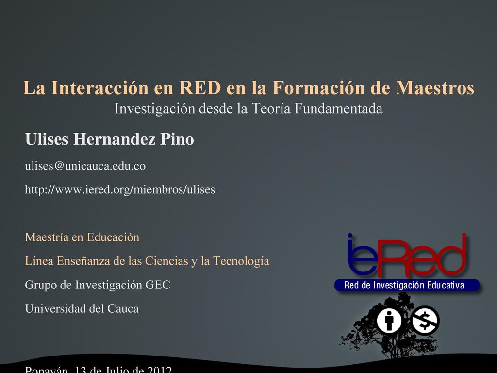 La Interacción en RED en la Formación de Maestros Investigación desde la Teoría Fundamentada