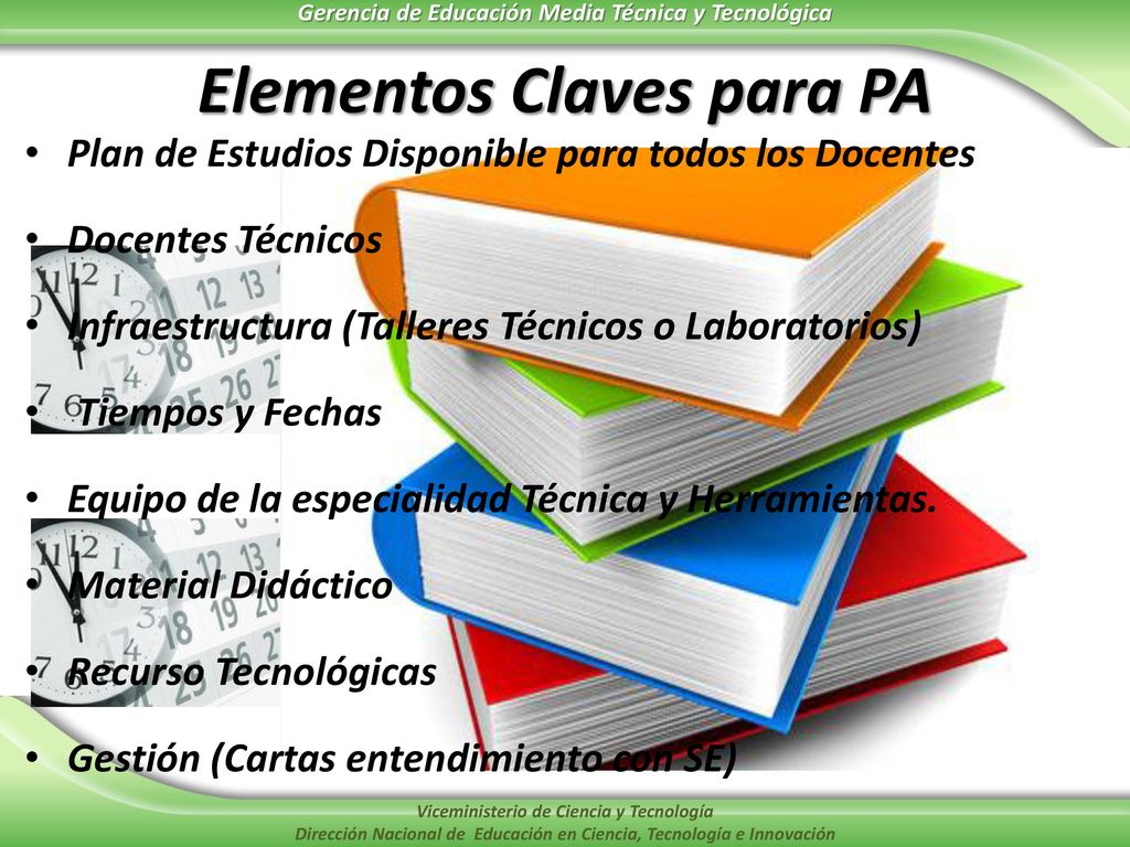 Elementos Claves para PA