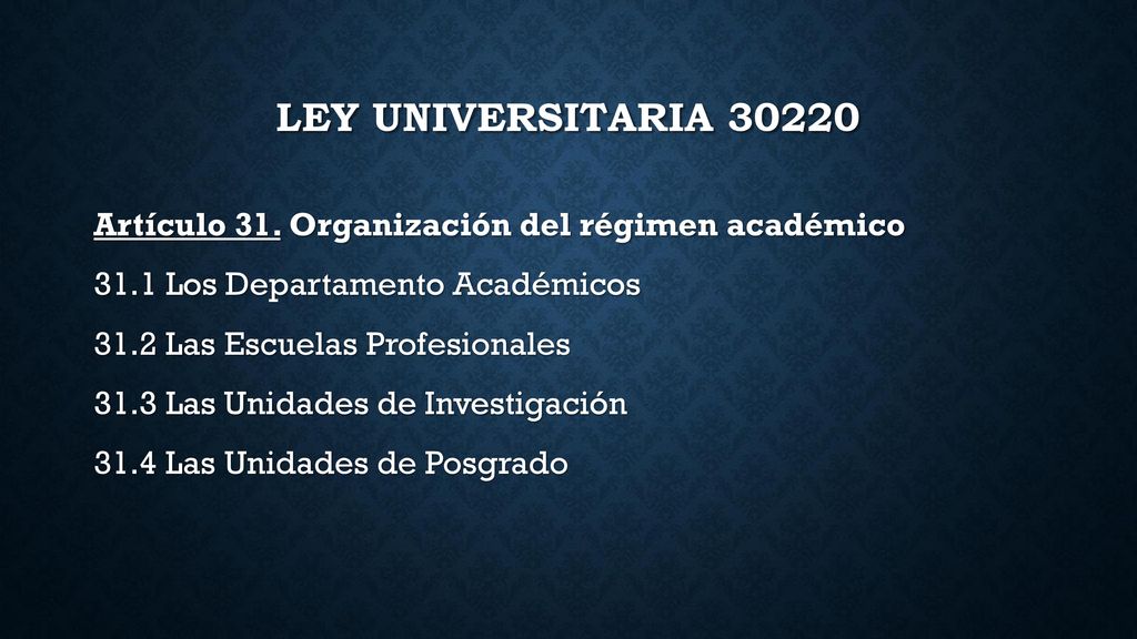 Ley Universitaria 30220