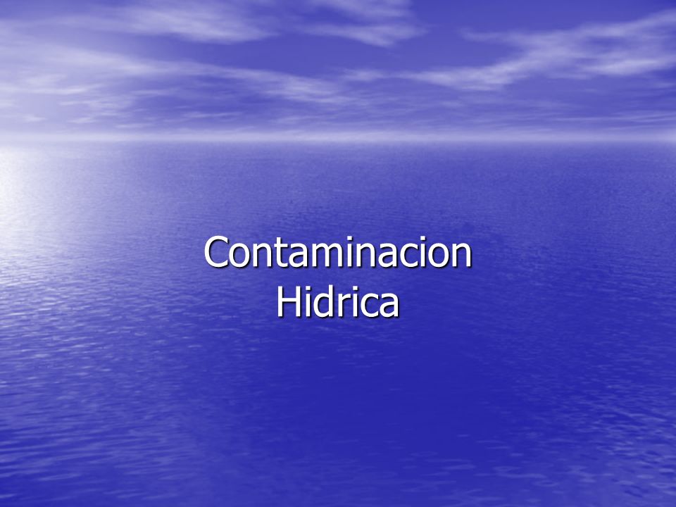 Contaminacion Hidrica