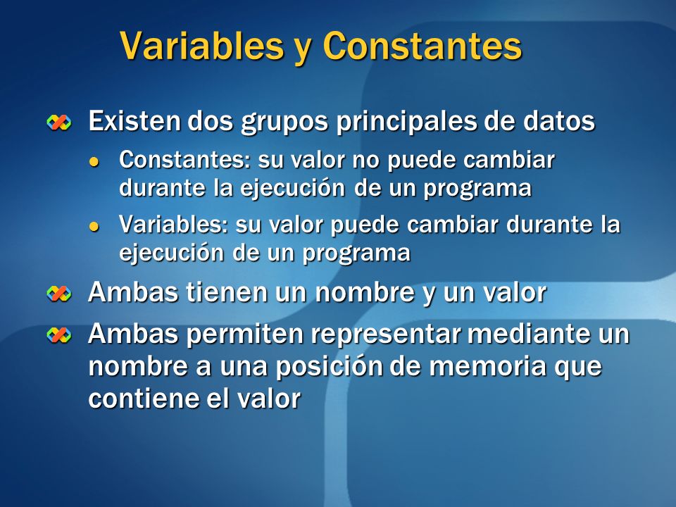 Variables y Constantes