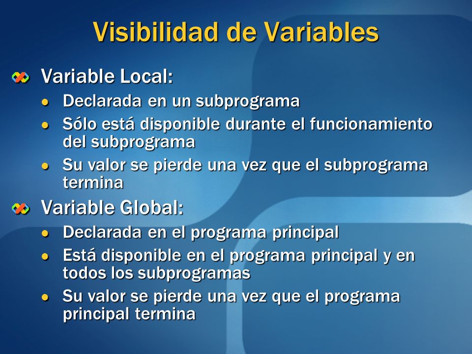 Visibilidad de Variables