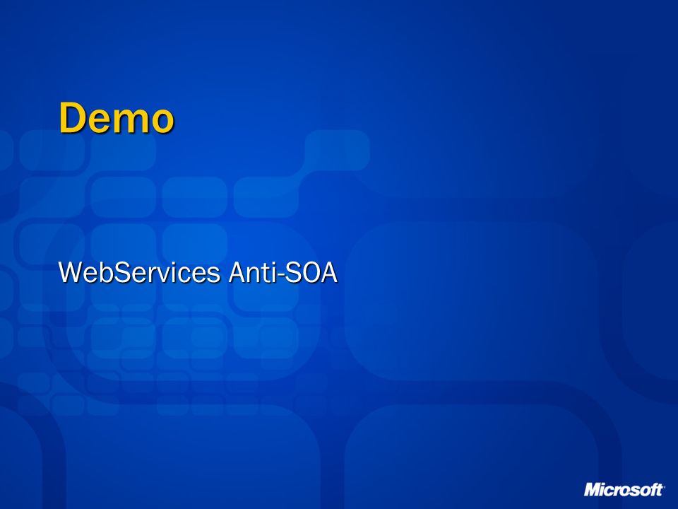 Demo WebServices Anti-SOA