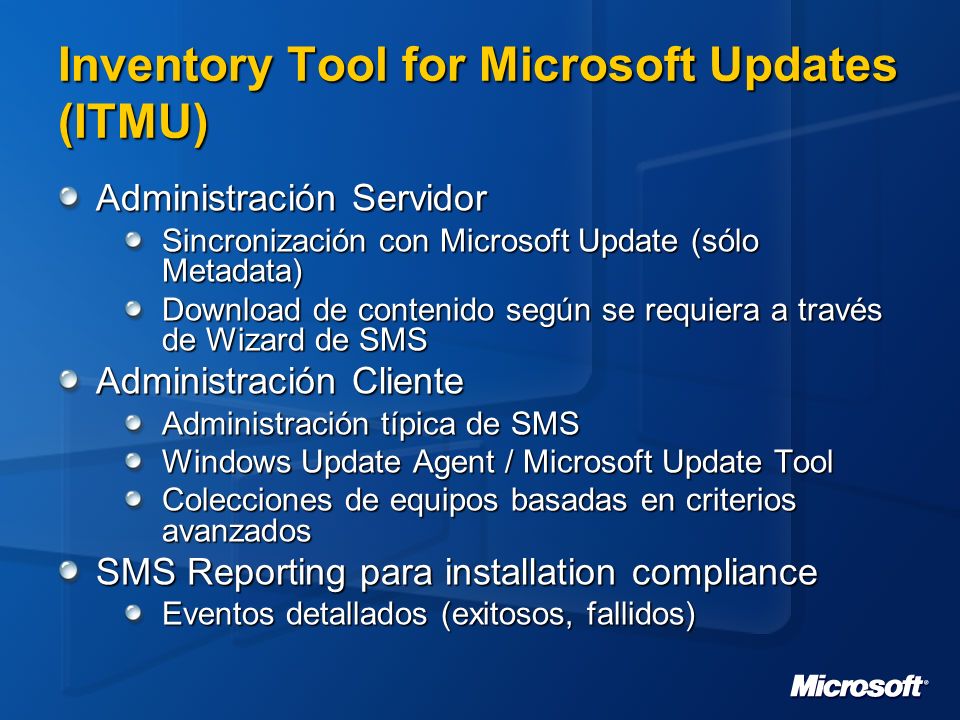 Inventory Tool for Microsoft Updates (ITMU)