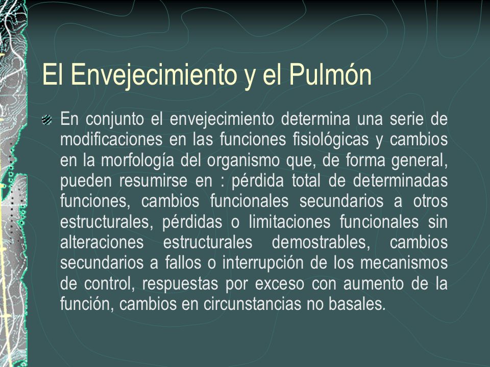 El Envejecimiento y el Pulmón