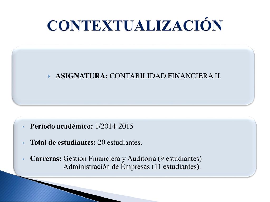 ASIGNATURA: CONTABILIDAD FINANCIERA II.