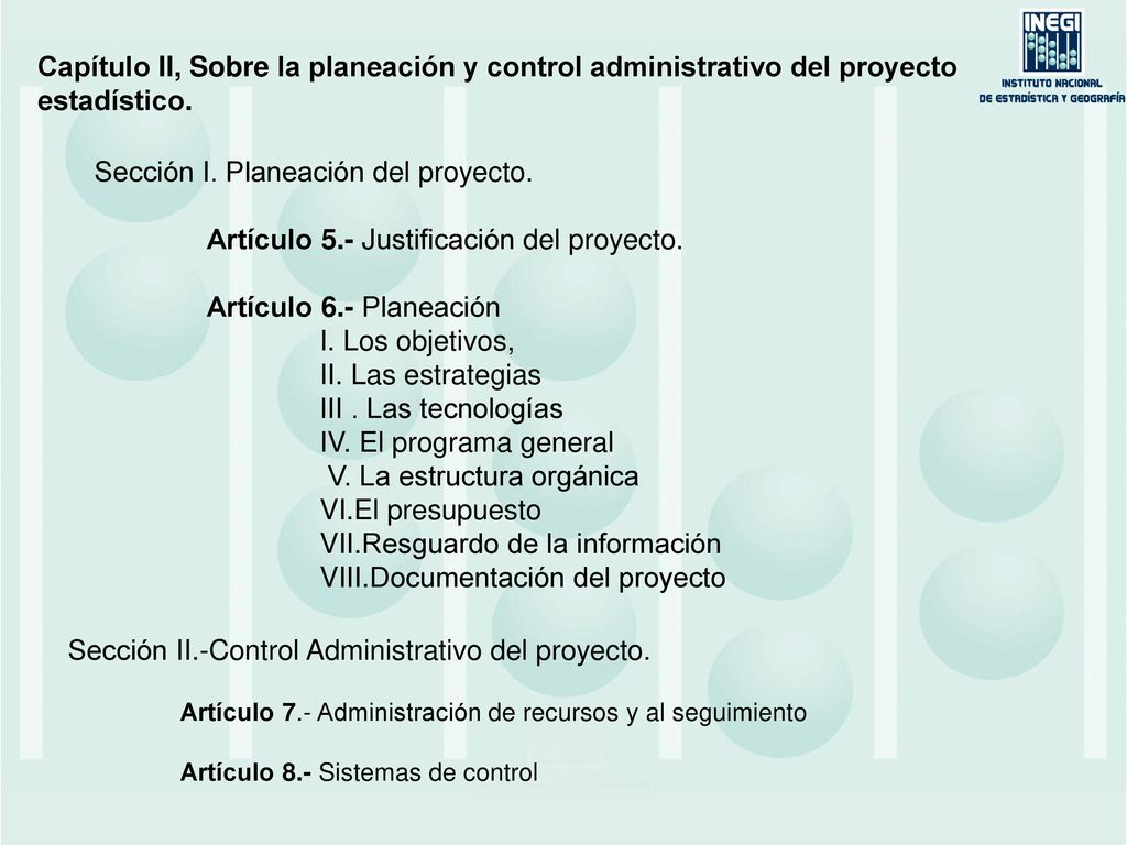 Sección I. Planeación del proyecto.