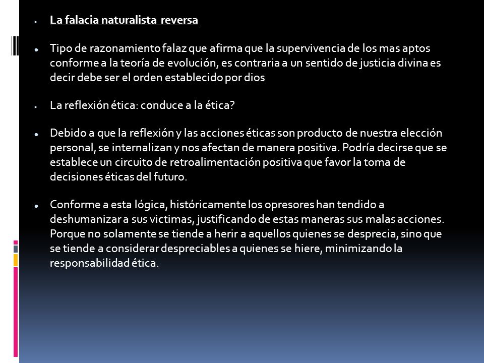 La falacia naturalista reversa