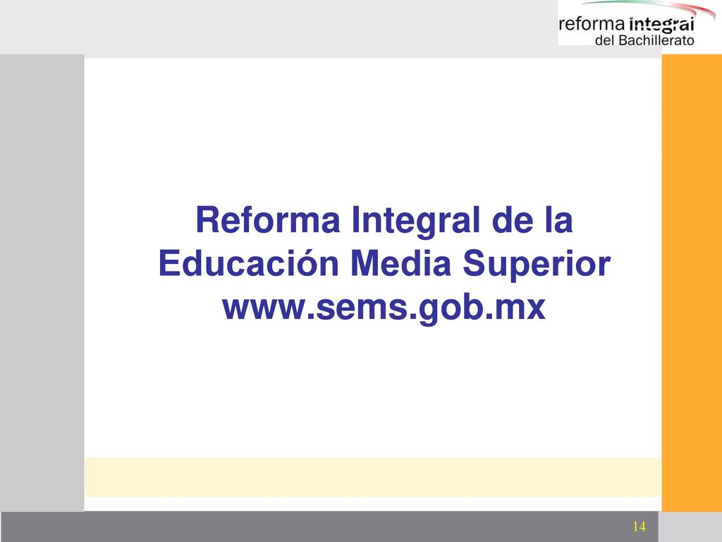 Reforma Integral de la Educación Media Superior