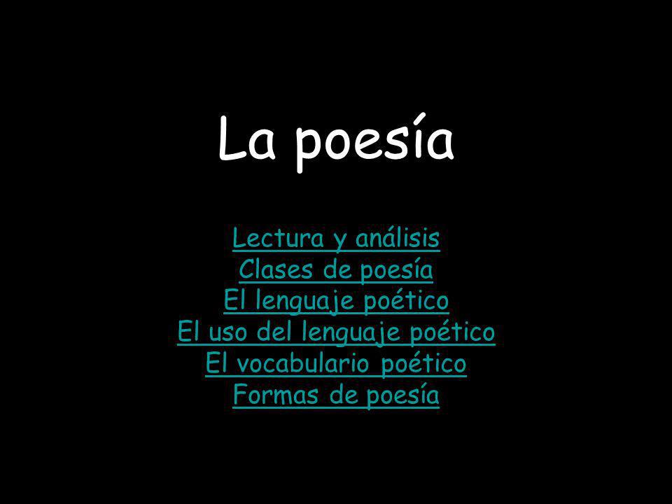 La poesía Lectura y análisis Clases de poesía El lenguaje poético