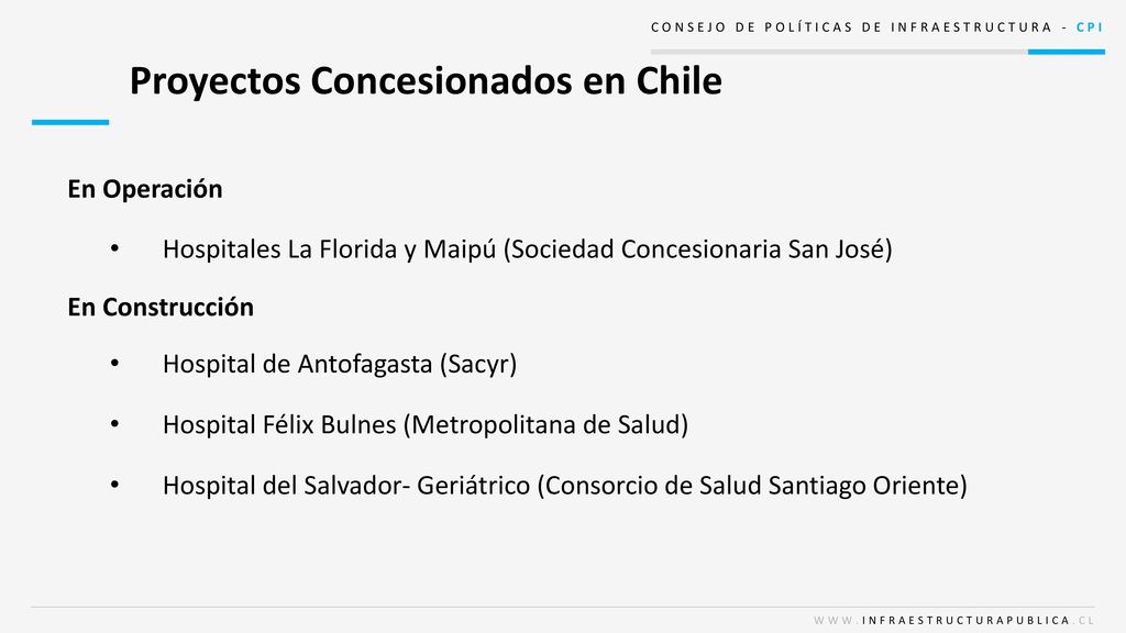 Proyectos Concesionados en Chile