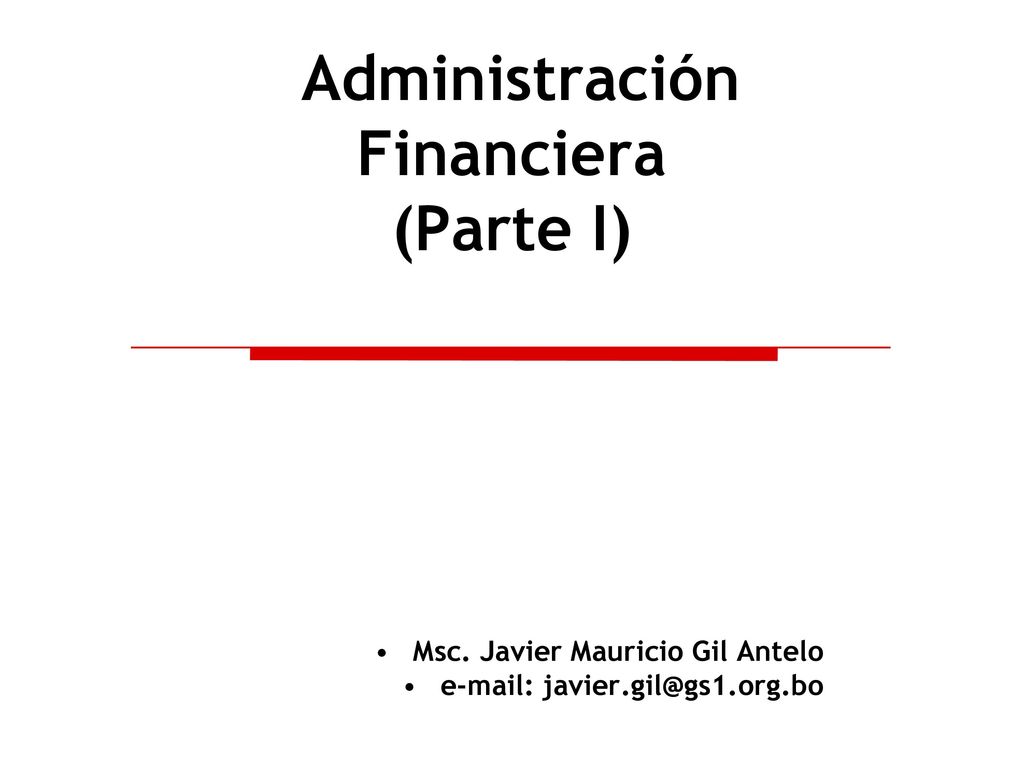 Administración Financiera (Parte I)