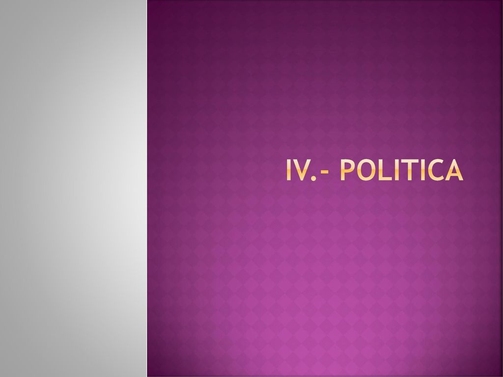 Iv.- politica