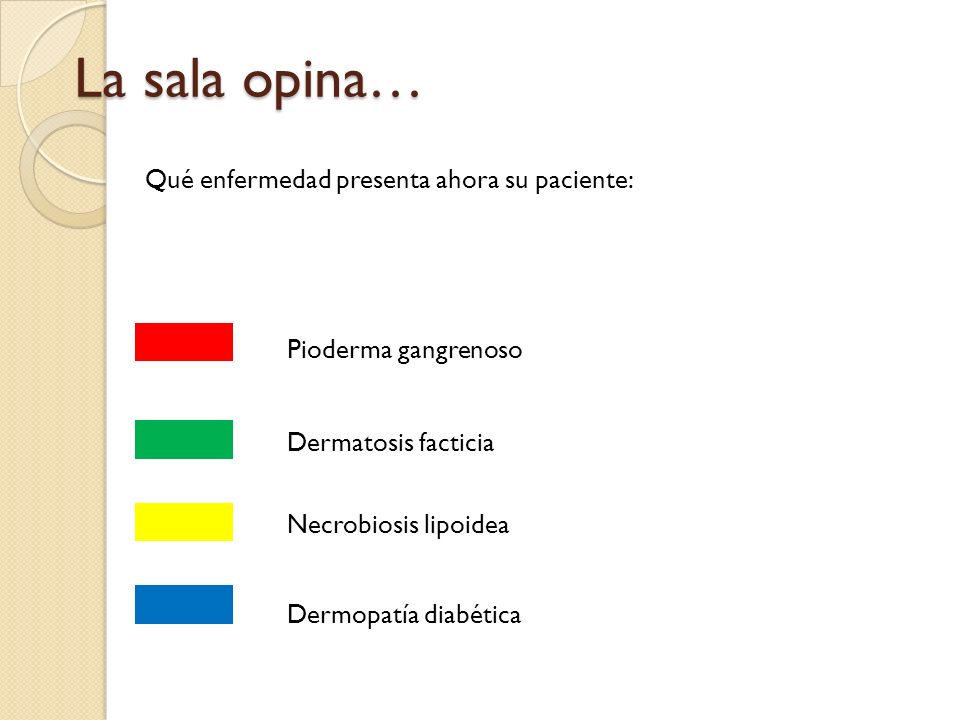 La sala opina… Qué enfermedad presenta ahora su paciente: